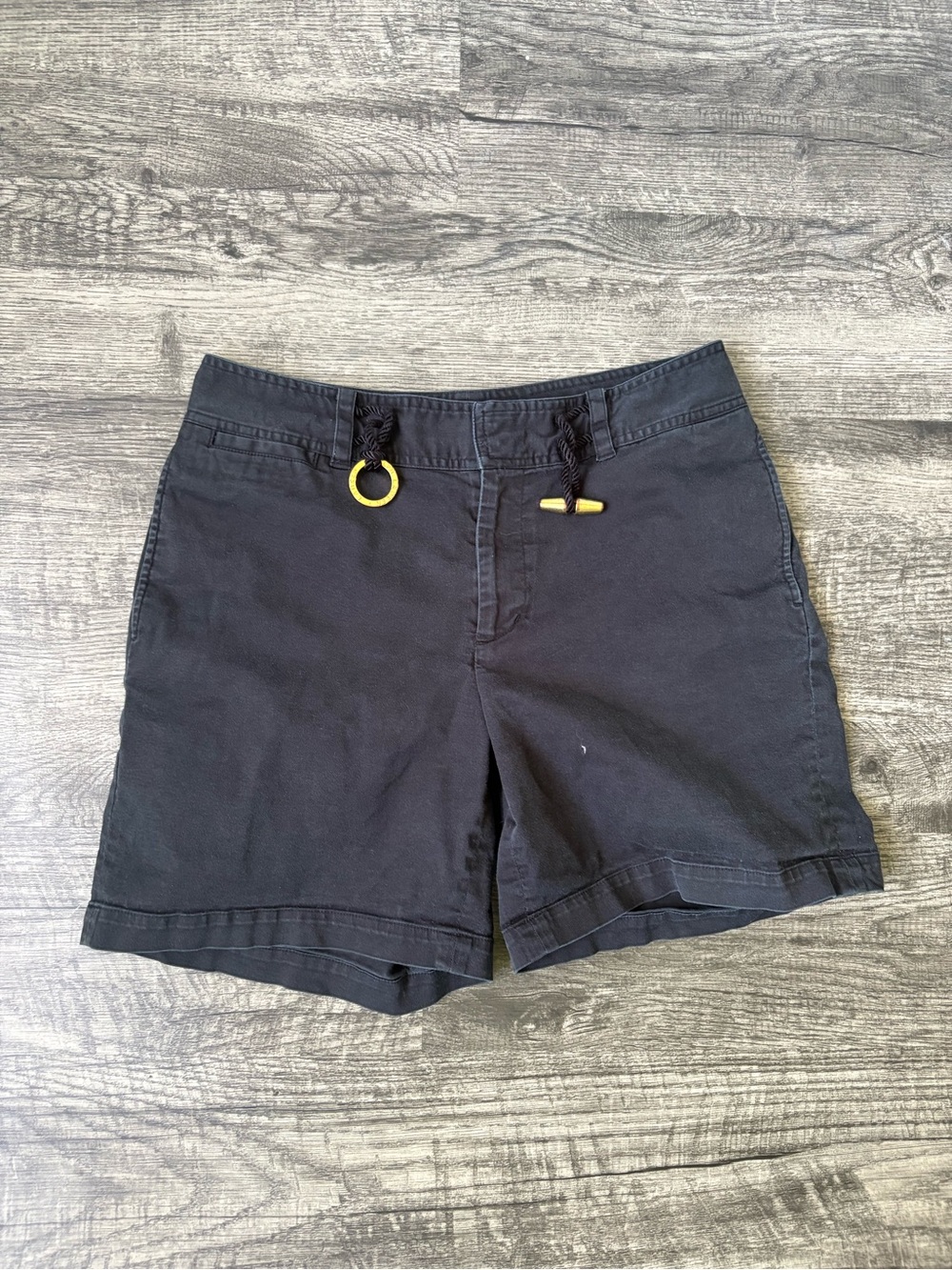 Lauren Ralph Lauren Chino Shorts Women's Size 8 Navy Blue Toggle Detail NWOT